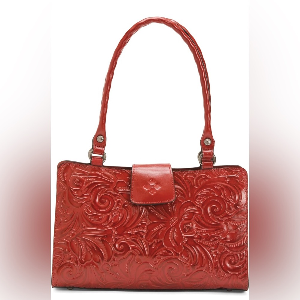 Patricia Nash Rienzo Satchel Shoulder Bag 100% Italian Leather